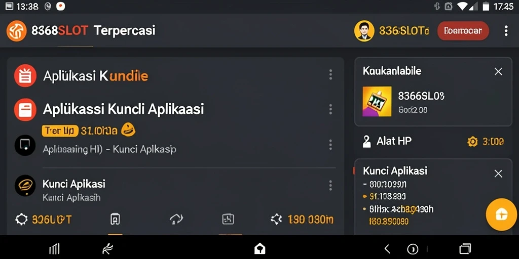 Antarmuka utama aplikasi 8368SLOT yang sederhana dan modern.