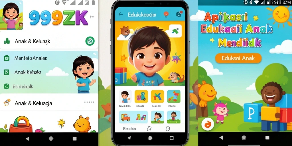Antarmuka edukatif yang menarik dan interaktif dari aplikasi 999ZK.