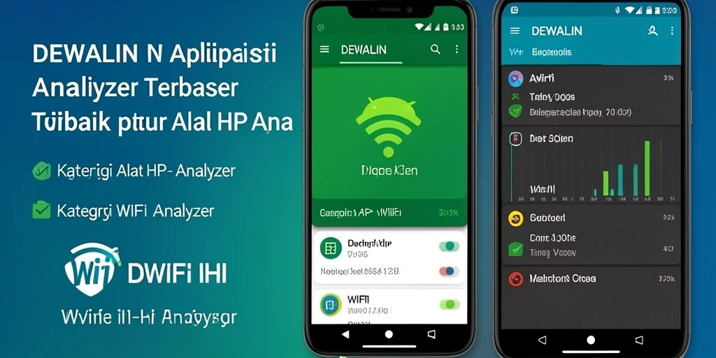 Tampilan antarmuka DEWALIN yang sederhana dan fungsional sebagai WiFi Analyzer.