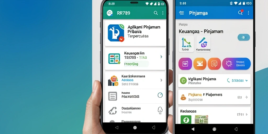 Tampilan antarmuka aplikasi RR789 yang ramah pengguna untuk pengajuan pinjaman.