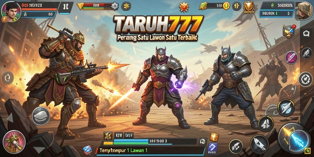 Tampilan antarmuka TARUH777 menampilkan aksi pertarungan yang seru.